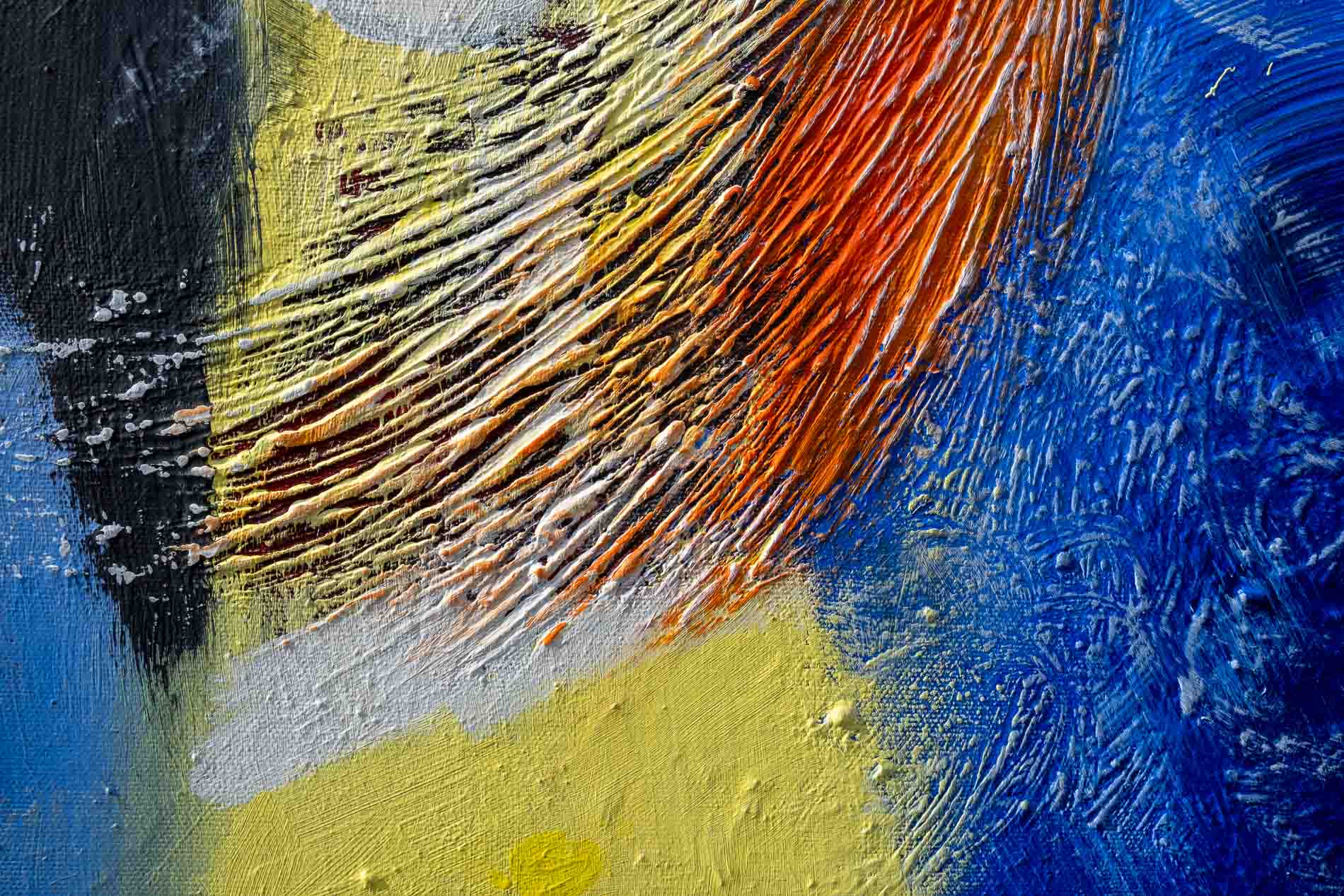 Detail photograph of texture from an abstract painting called 'Chasing The Rapids'