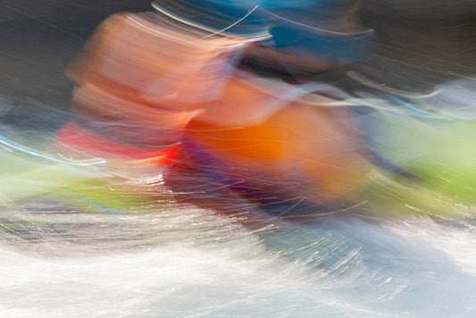 Whitewater Kayaking Inspires Art Photography with Motion and Energy