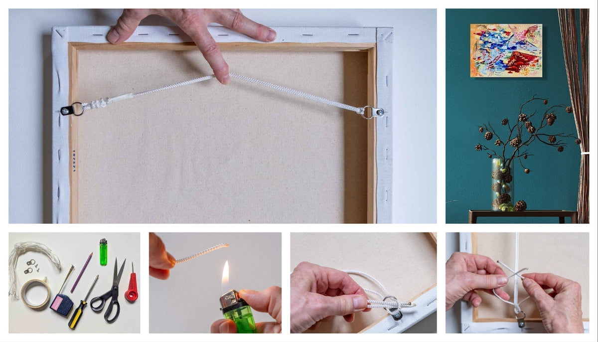 Ready, Set, Hang! How to Tie A Picture Frame Cord – Annette Price Art