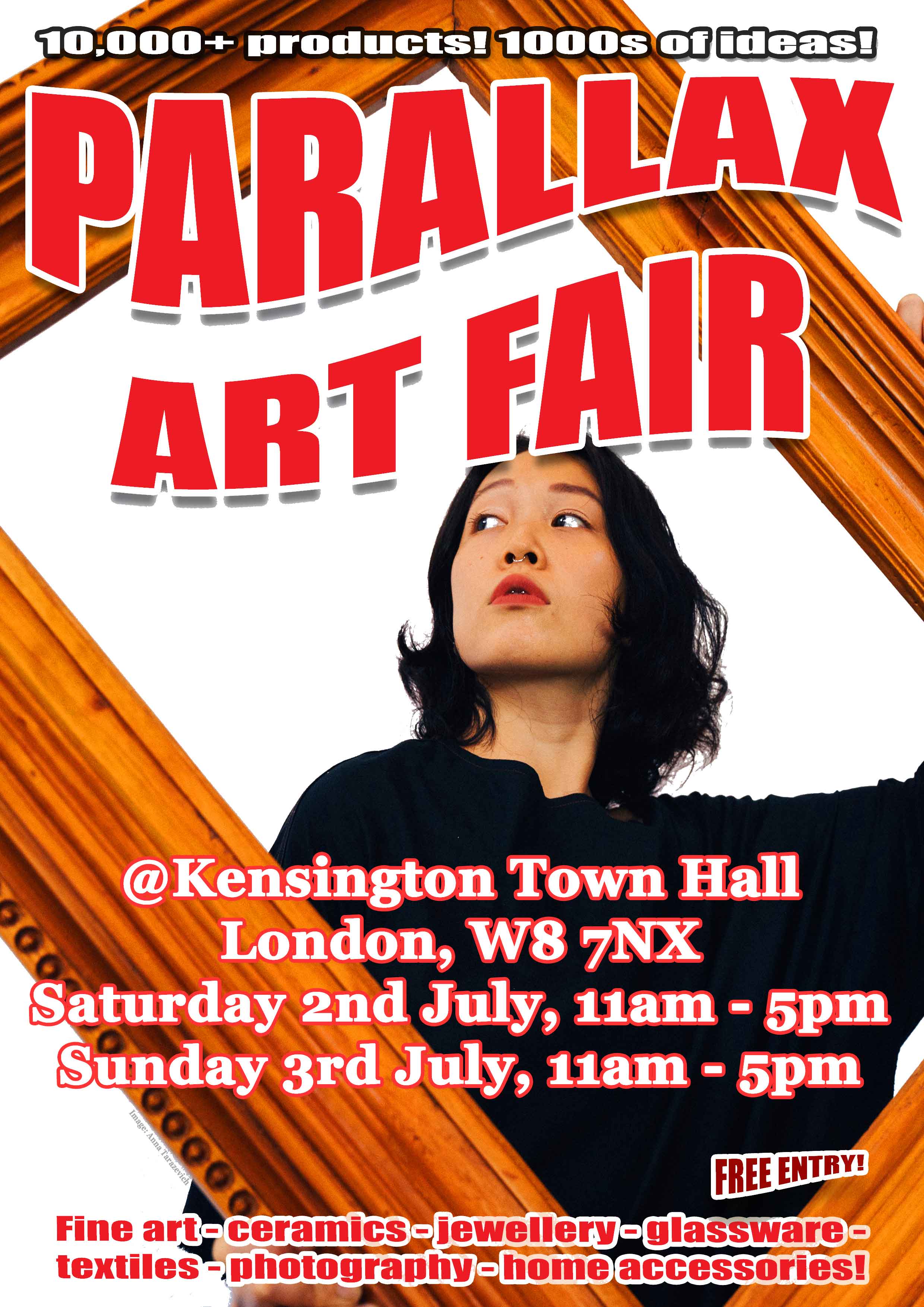 An invitation to the Parallax Art Fair July 2022.