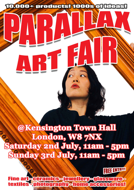 An invitation to the Parallax Art Fair July 2022.